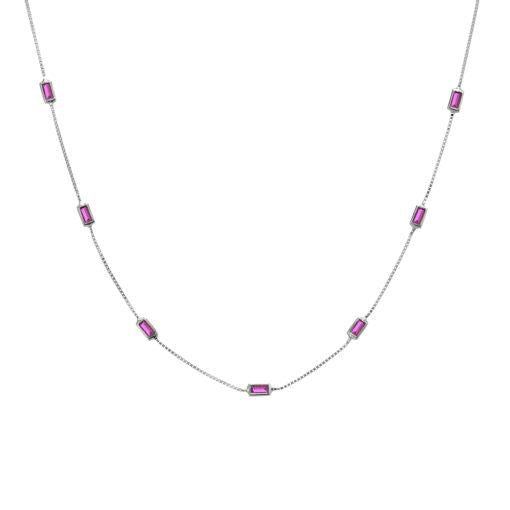 Ruby discount cz necklace
