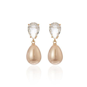 OPAQUE CRYSTAL WITH IMI PEARL EARRINGS OPAQUE CRYSTAL WITH IMI PEARL EARRINGS