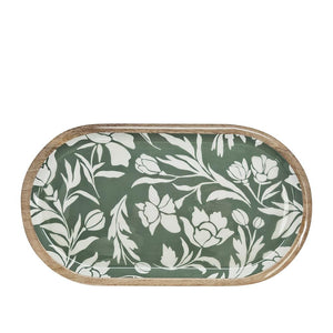 JASMINE OVAL SERVING TRAY - FOREST JASMINE OVAL SERVING TRAY - FOREST