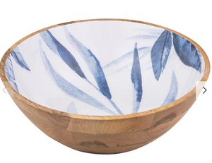 BLUE LAGOON LGE MANGO WOOD BOWL BLUE LAGOON LGE MANGO WOOD BOWL