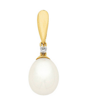 9CT YG PEARL PENDANT 9CT YG PEARL PENDANT