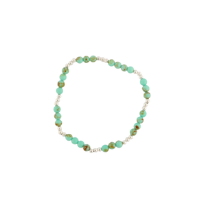 TURQUOISE HOWLITE 4MM GEM BRACELET TURQUOISE HOWLITE 4MM GEM BRACELET