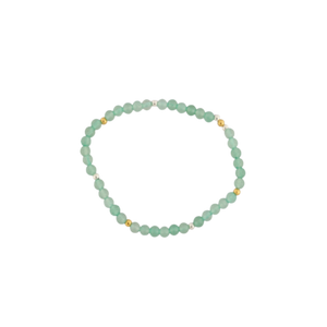 GREEN AVENTURINE 4MM ROUND GEM BRACELET GREEN AVENTURINE 4MM ROUND GEM BRACELET