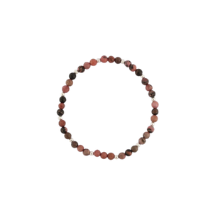 ROUND RHODONITE 4MM GEM BRACELET ROUND RHODONITE 4MM GEM BRACELET