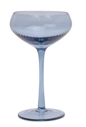 THE LOU COUPE GLASS - SET OF TWO - BLUE THE LOU COUPE GLASS - SET OF TWO - BLUE