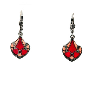 AU BOUT DES REVES ORANGE/RED DROP EARRINGS AU BOUT DES REVES ORANGE/RED DROP EARRINGS
