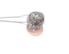 STERLING SILVER 14MM PAISLEY BALL ON CHAIN STERLING SILVER 14MM PAISLEY BALL ON CHAIN