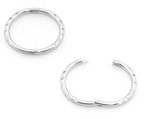 STERLING SILVER FACETED SLEEPER - 14MM STERLING SILVER FACETED SLEEPER - 14MM