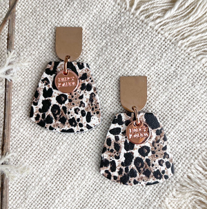 LEOPARD HALF DROPS - SILVER LEOPARD HALF DROPS - SILVER