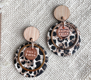 MINI UNTAMED ROAR ROUND DROP EARRINGS - SILVER MINI UNTAMED ROAR ROUND DROP EARRINGS - SILVER