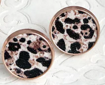 UNTAMED ROAD LEOPARD STUDS - ROSE GOLD UNTAMED ROAD LEOPARD STUDS - ROSE GOLD