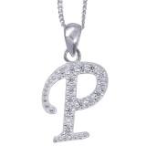 STERLING SILVER NECKLACE - P STERLING SILVER NECKLACE - P