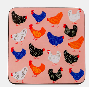 COASTERS - BRIGHT HENS COASTERS - BRIGHT HENS