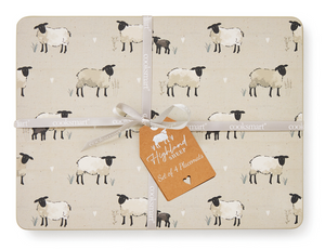 HIGHLAND SHEEP - SET OF 4 PLACEMATS HIGHLAND SHEEP - SET OF 4 PLACEMATS