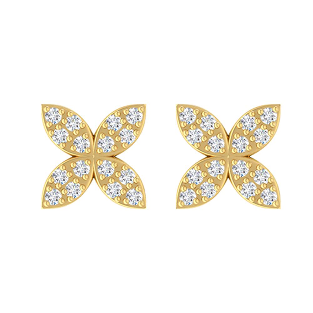 9CT YELLOW GOLD DIAMOND SET EARRINGS