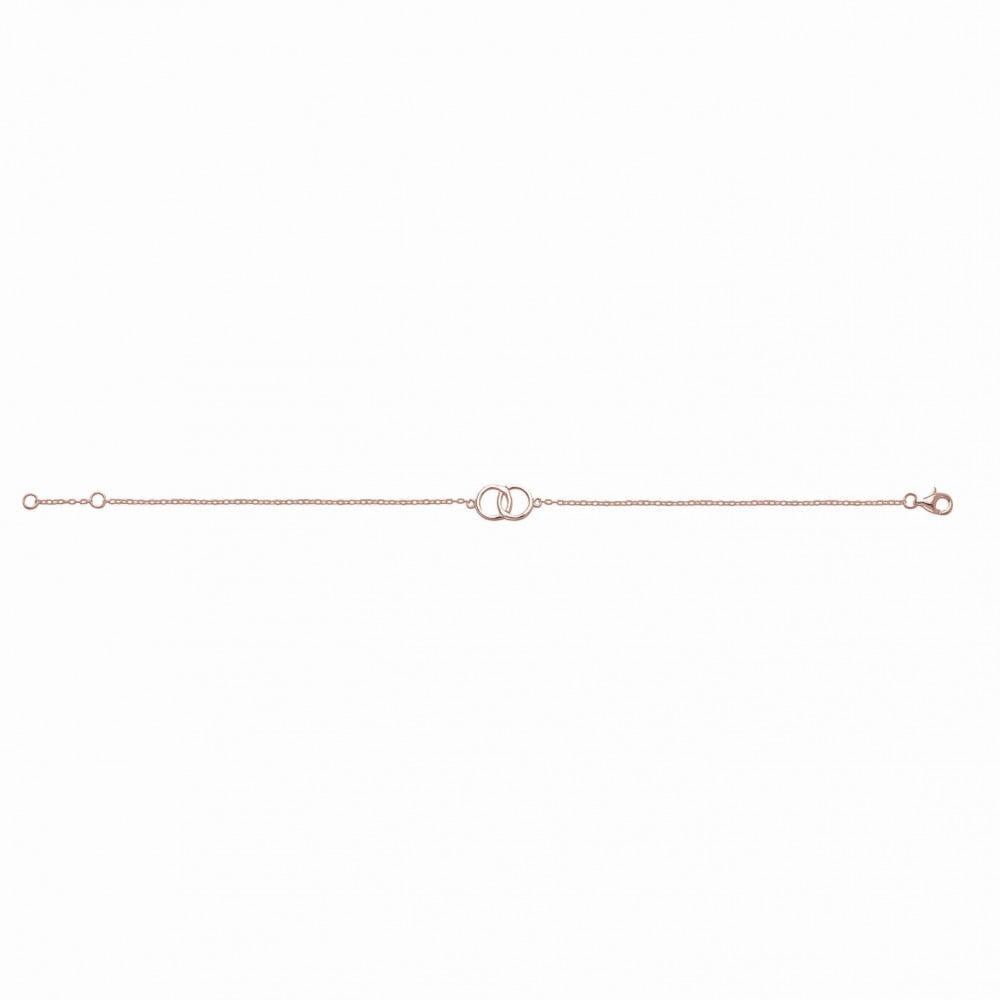 STERLING SILVER ROSE GOLD PLATED BRACELET