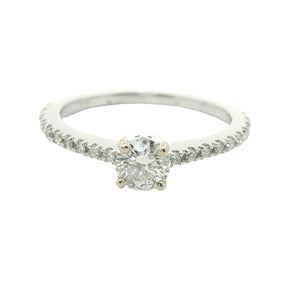 18CT WHITE GOLD DIAMOND ENGAGEMENT RING 18CT WHITE GOLD DIAMOND ENGAGEMENT RING