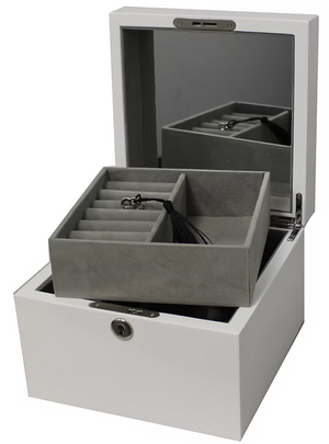 JEWELLERY BOX - WHITE SQUARE JEWELLERY BOX - WHITE SQUARE