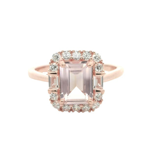 STERLING SILVER ROSE GOLD PLATED CUBIC ZIRCONIA DRESS RING STERLING SILVER ROSE GOLD PLATED CUBIC ZIRCONIA DRESS RING