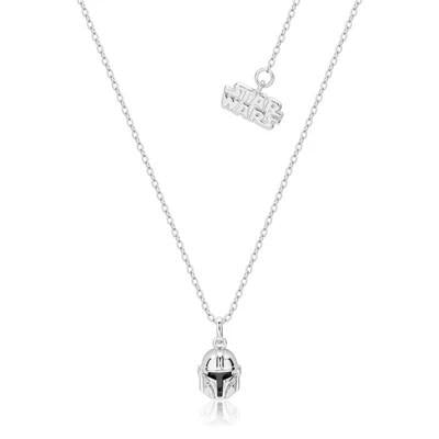 STAR WARS THE MANDALORIAN CRYSTAL HELMET NECKLACE SS