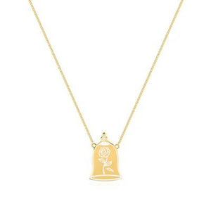 DISNEY ENCHANTED ROSE NECKLACE SS GP DISNEY ENCHANTED ROSE NECKLACE SS GP