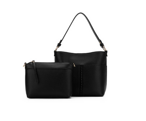 BLACK 2 PIECE SHOULDER CROSSBODY BAG BLACK 2 PIECE SHOULDER CROSSBODY BAG
