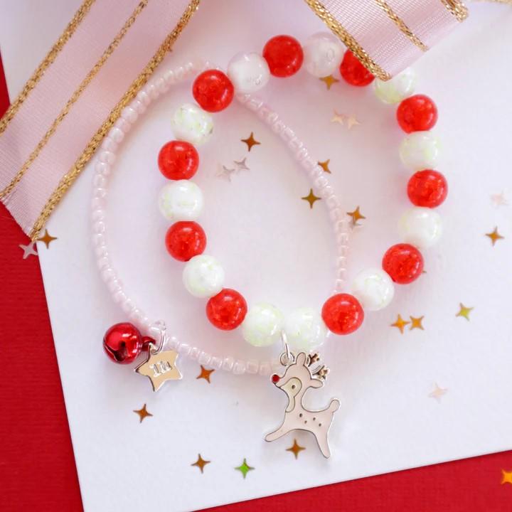 Glow in the Dark Reindeer Bracelet Set