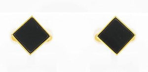 Black Diamond Shaped Cufflinks Black Diamond Shaped Cufflinks