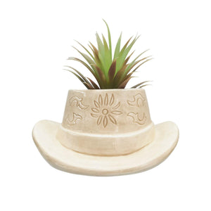 Cowboy Hat Planter Tan 20cm Cowboy Hat Planter Tan 20cm