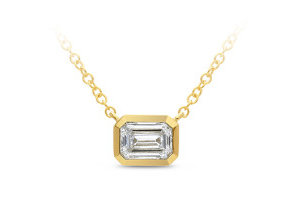 9CT YELLOW GOLD LAB DIAMOND PENDANT