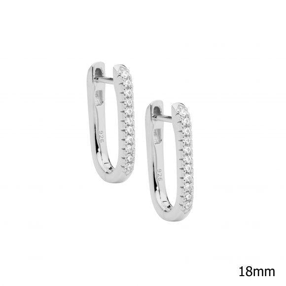 18MM SILVER HOOP HUGGIES
