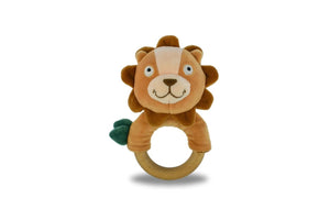 SNUGGLE BUDDY HUGSWORTH LION WOODEN RING RATTLE SNUGGLE BUDDY HUGSWORTH LION WOODEN RING RATTLE