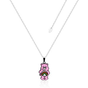 ECC Care Bears Cheer Bear Belly Badge Enamel Necklace ECC Care Bears Cheer Bear Belly Badge Enamel Necklace