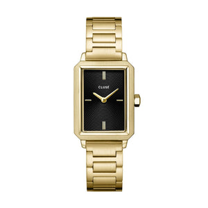 Fluette Black Circular Texture Dial/Gold Link Fluette Black Circular Texture Dial/Gold Link