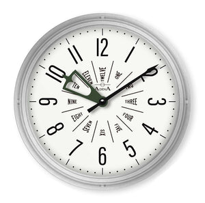 Adina Silver wall clock Wht F/Fig dial Adina Silver wall clock Wht F/Fig dial