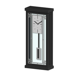 Adina wall clock Silver case, Black index dial Adina wall clock Silver case, Black index dial