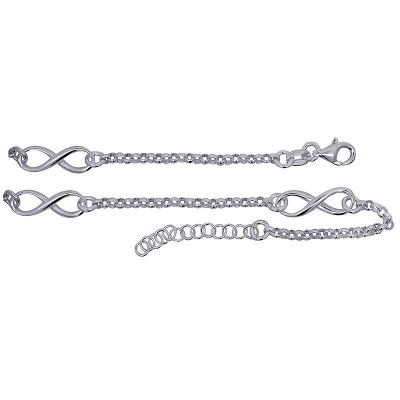 SILVER INFINITY ANKLET