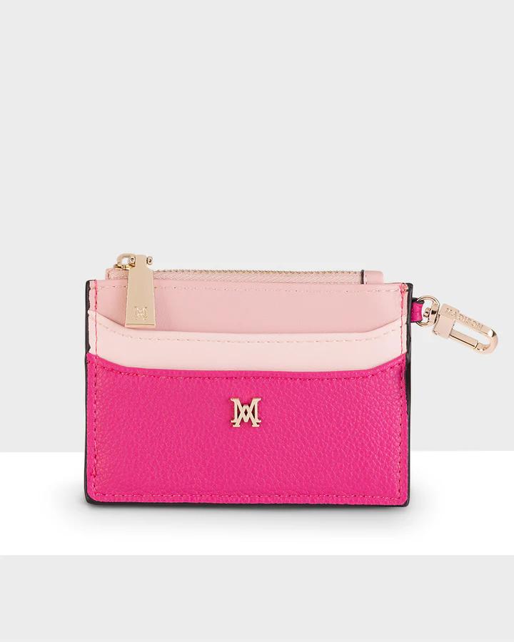 Hannah Zip Card Case Zip Purse Powder Blue/White/Dk Blue