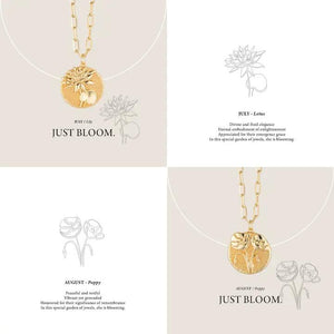 Blooms & Blossom Birthflower Necklace | August Blooms & Blossom Birthflower Necklace | August