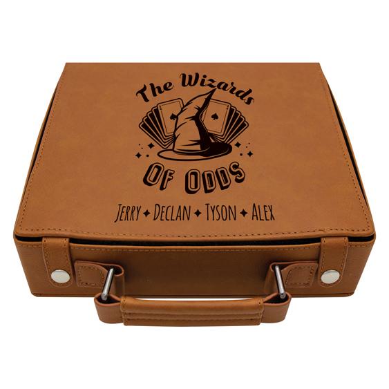 LEATHER CASE POKER SET