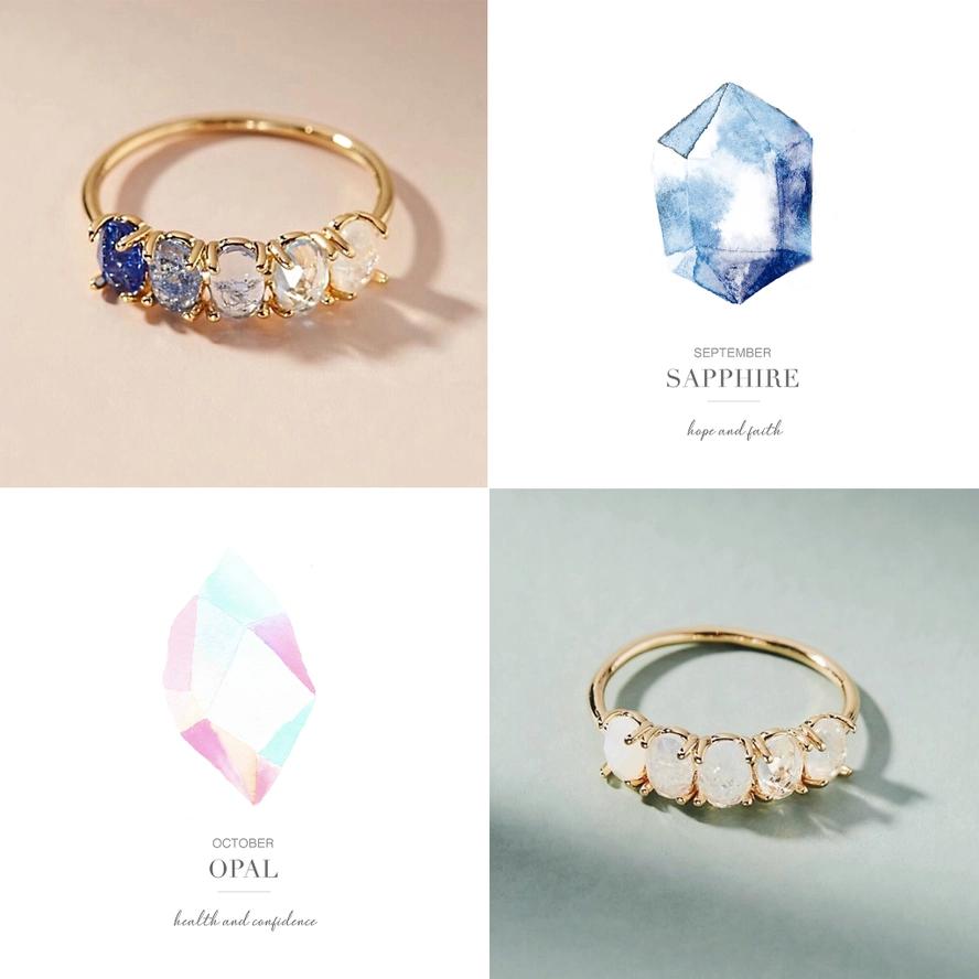Ombré Birthstone Rings | US 8 / October