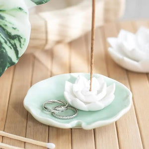 Lotus Flower Incense Stick Holder and Trinket Dish Lotus Flower Incense Stick Holder and Trinket Dish