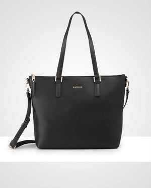 INGA LARGE ZIP TOP TOTE BAG WITH LAPTOP POCKET BLACK INGA LARGE ZIP TOP TOTE BAG WITH LAPTOP POCKET BLACK