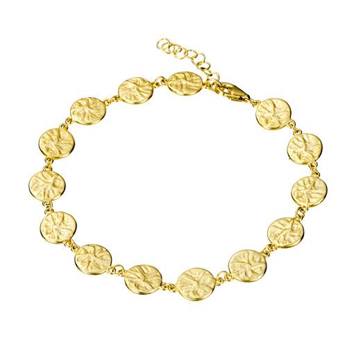 SS GP TEXTURED DISC BRACELET