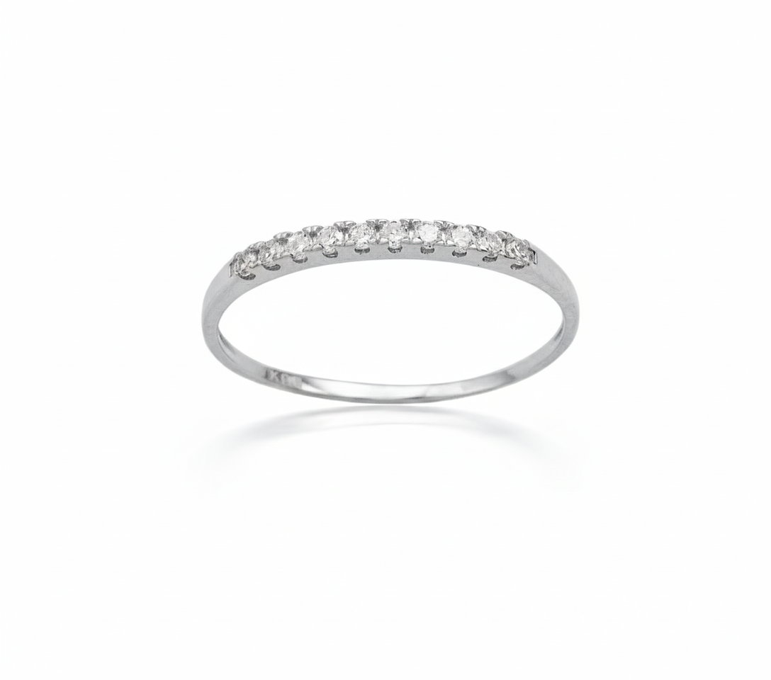 9CT WG LG DIAMOND WEDDING RING