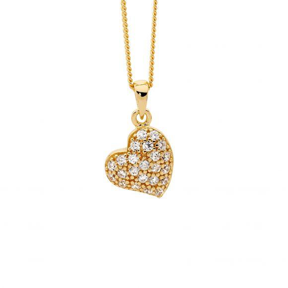 SS GP PAVE HEART NECKLACE