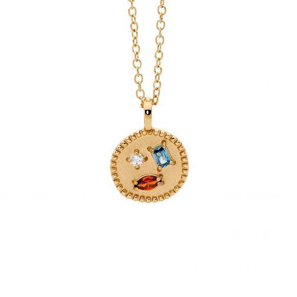 ELLANI GP CRYSTAL DISC NECKLACE