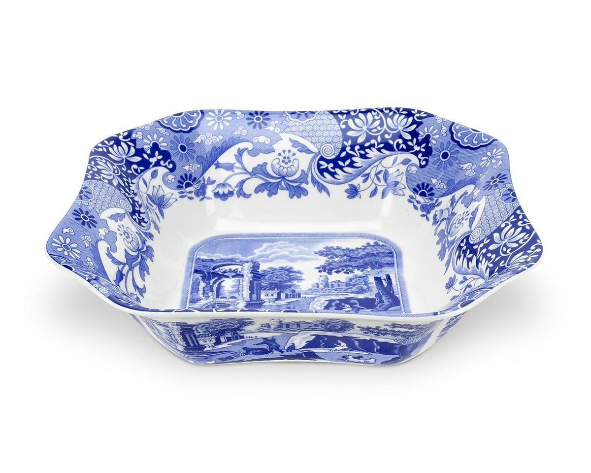 SPODE BLUE ITALIAN SQUARE BOWL 24CM