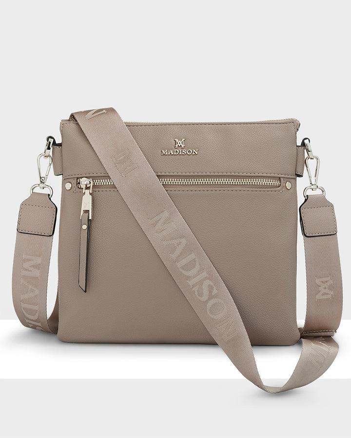 MADISON RENEE CROSSBODY BAG TAUPE