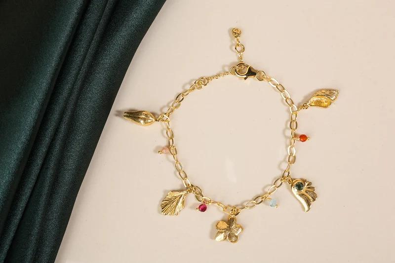 CHRYSSA GP GEMSTONE CHARM BRACELET